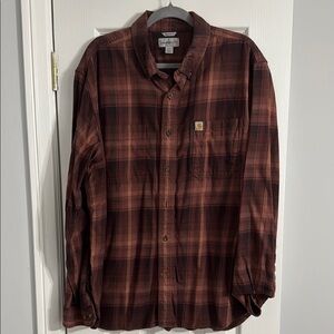 Carhartt Brown Casual Button Down Shirt